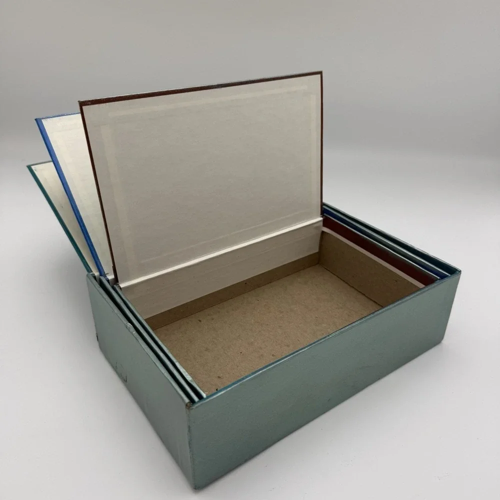 Nesting Decorative Cardboard Storage Boxes Set of 3 Lid Organizing DIY Decoupage